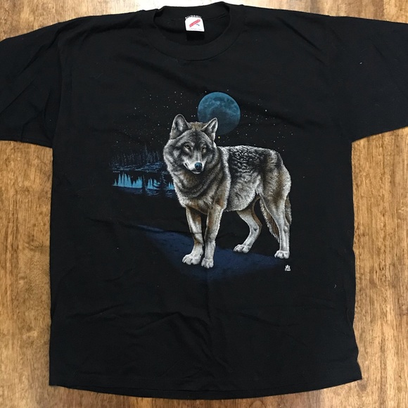 Jerzees | Shirts | Vintage Wolf Tee 